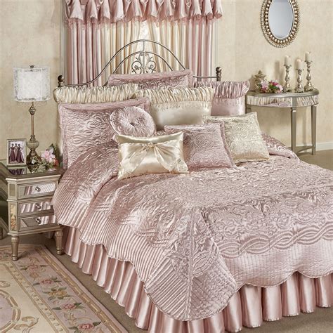 Dominique Lavender Damask Comforter Bedding by Five Queens Court. . Touch of class comforter sets